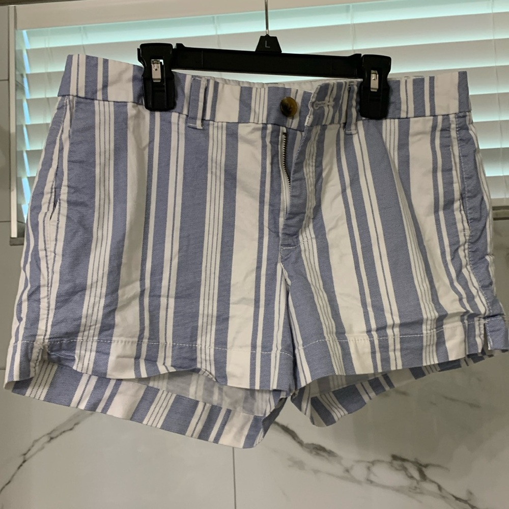 Striped Blue and White Women’s Shorts